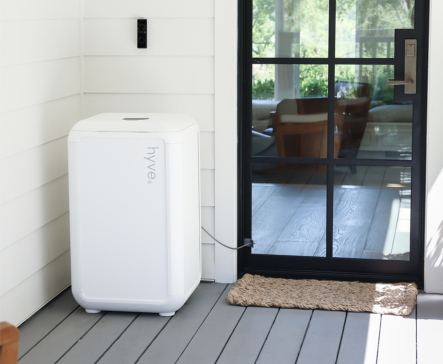 Hyve product on a front porch