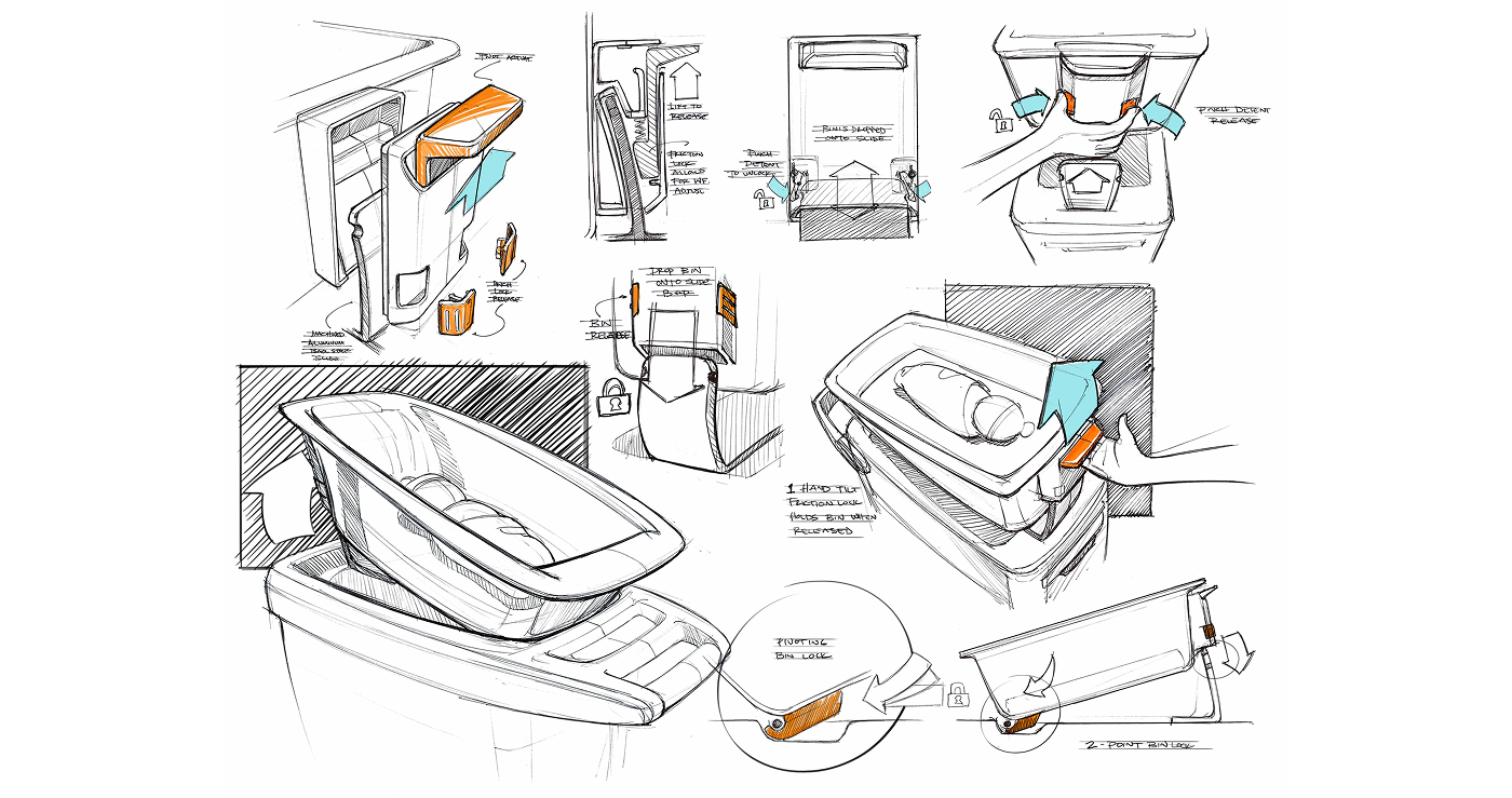 Nara Bassinet concept sketches